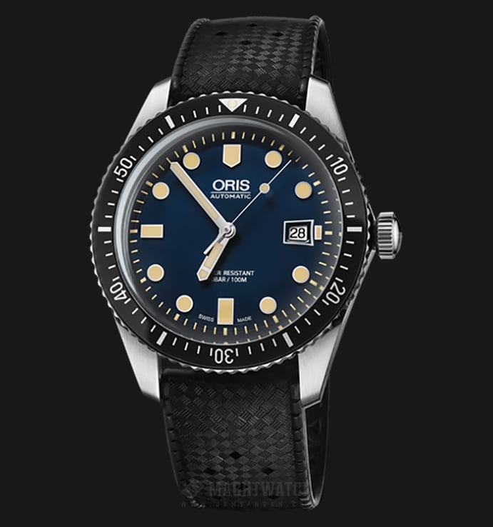 Oris Divers Sixty-Five Automatic 01-733-7720-4055-07-4-21-18 Blue Dial Black Rubber Strap
